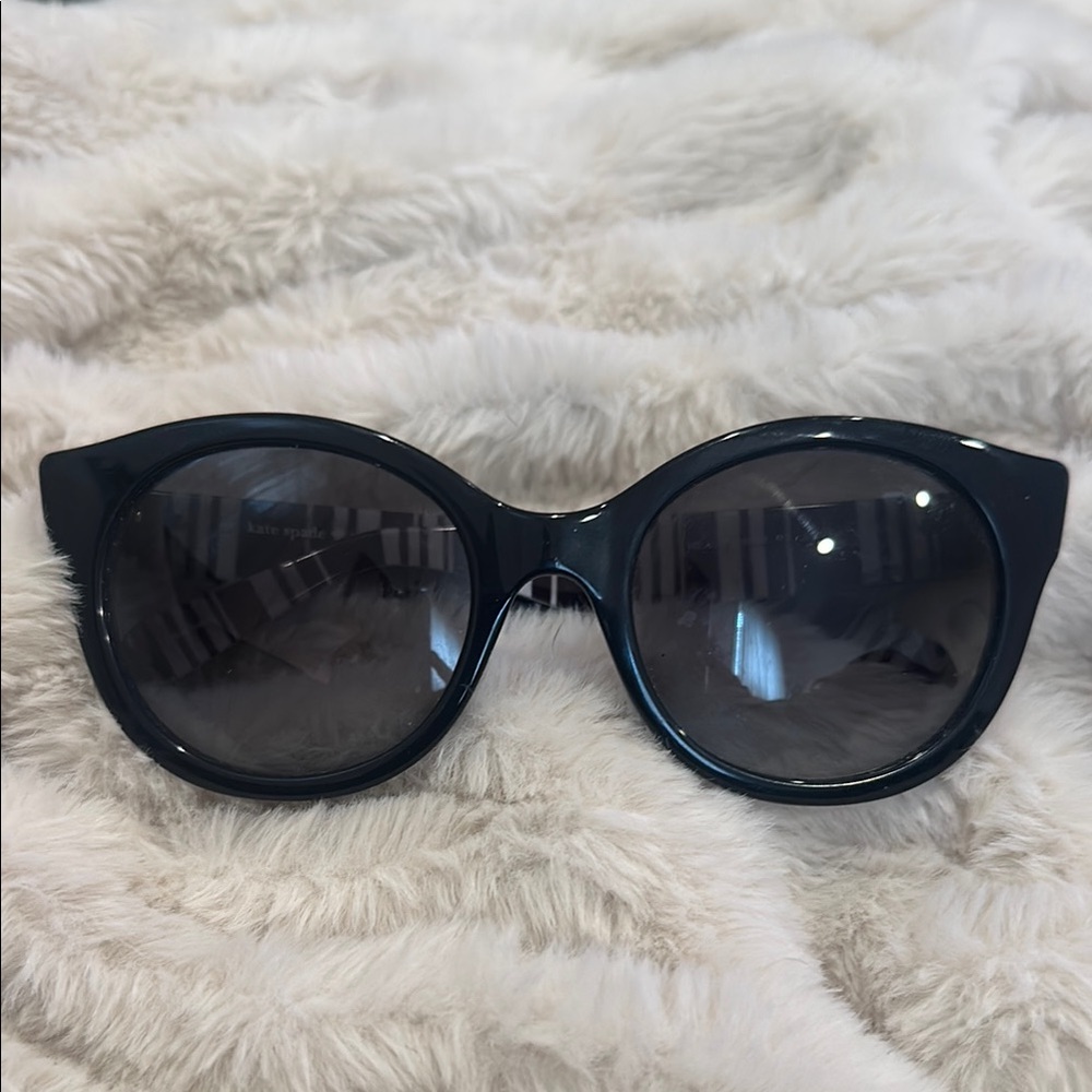Kate Spade Black Cat-Eye Sunglasses with Glossy Finish